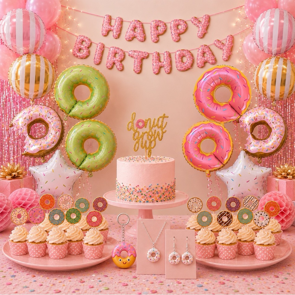 Donut Party Decorations & Accessories Bundle – New